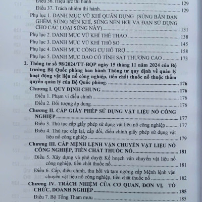 Luật Quản lý, sử dụng vũ khí, vật liệu nổ và công cụ hỗ trợ, các văn bản quy định chi tiết, hướng dẫn thi hành