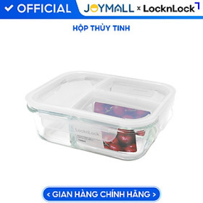 Hộp thủy tinh LocknLock BLANC bảo quản thực phẩm 3 ngăn 1040ml LLG1203	 - Hàng chính hãng, chịu nhiệt cao, có ngăn - JoyMall