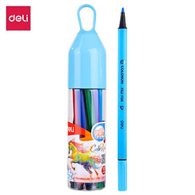 Bút màu nước (hộp ống) Deli - 12 màu/18 màu/24 màu/36 màu - 1 hộp - EC10506/EC10516/EC10526/EC10536