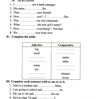Bài Tập Tiếng Anh 7 Có Đáp Án _HA