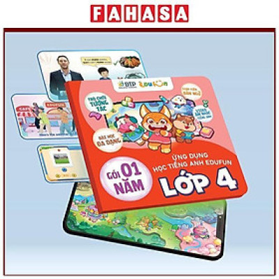 Gói Edufun Premium Level 4 (Thẻ Học Tiếng Anh EDUFUN + Tặng Kèm Sách Học Sinh, Sách Bài Tập, 2 Cuốn Truyện)