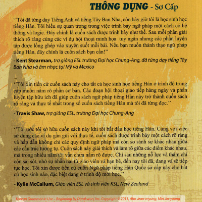 Ngữ Pháp Tiếng Hàn Thông Dụng - Sơ Cấp Korean Grammar In Use Beginning - MC