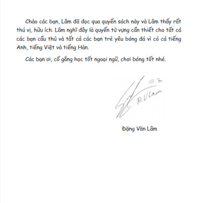 2000 Từ Vựng Chuyên Nghành Bóng Đá Anh - Việt - Hàn