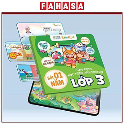Gói Edufun Premium Level 3 (Thẻ Học Tiếng Anh EDUFUN + Tặng Kèm Sách Học Sinh, Sách Bài Tập, 2 Cuốn Truyện)