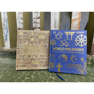 Sách - Combo 2 Cuốn: World History - Lịch Sử Thế Giới + World Religions - Tôn Giáo Thế Giới - DK - Zenbooks