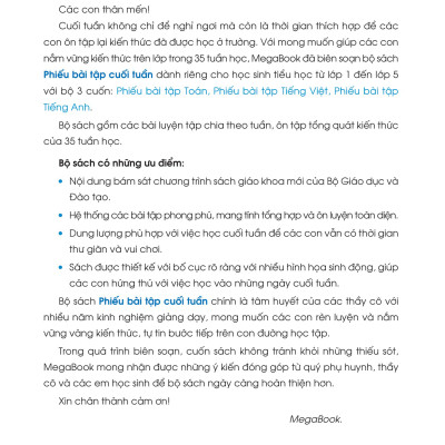 Phiếu Bài Tập Cuối Tuần Tiếng Anh 3 - Global Success (35 Tuần Học) _MEGA