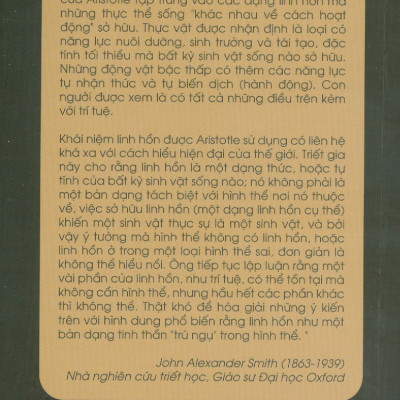 Bàn Về Linh Hồn - Peri Psychēs - Tác Phẩm Triết Học Kinh Điển (Tái bản lần thứ nhất) - Aristotle; Lan Anh dịch; Lê Duy Nam hiệu đính