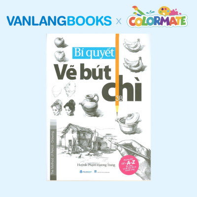 Sách Bí Quyết Vẽ Bút Chì + Hộp 12 Bút Chì Màu Nước WCP-12H - Vanlangbooks x Colormate