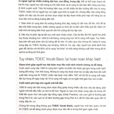 Toeic Vocab Basic - 1000 Từ Vựng Cơ Bản Kèm Bài Tập Dành Cho Người Mới Bắt Đầu (Tái Bản 2023)