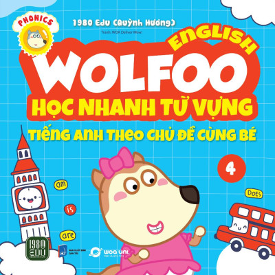 Sách - Combo 6 Cuốn Wolfoo English – Học Nhanh Từ Vựng Tiếng Anh