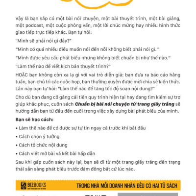 Chuẩn bị bài nói chuyện từ trang giấy trắng