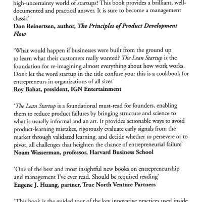 The Lean Startup : How Today 