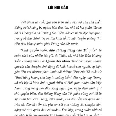 Chủ Quyên Biển Đảo Thiêng Liêng Của Tổ Quốc