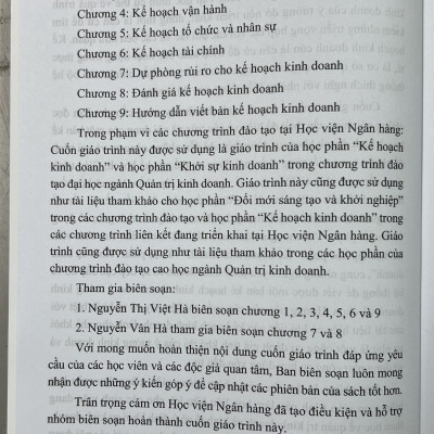 Sách - Giáo Trình Kế Hoạch Kinh Doanh