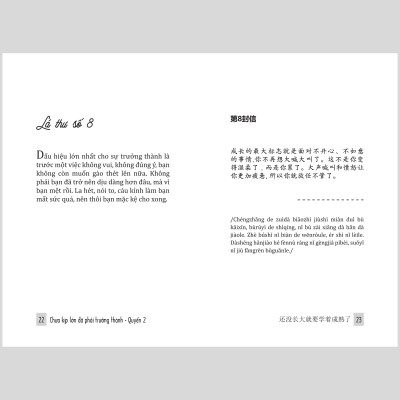 Chưa Kịp Lớn Đã Phải Trưởng Thành - Quyển 2 - Phiên bản song ngữ Việt - Trung