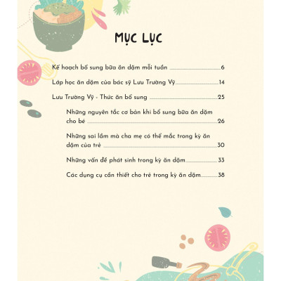 Thực Đơn Ăn Dặm Theo Tuần Cho Bé