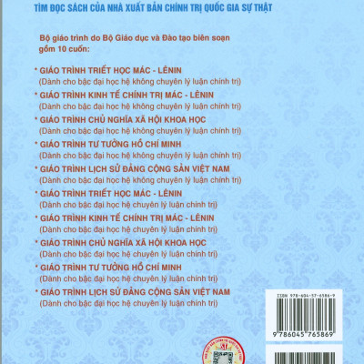 Combo 4 cuốn Giáo Trình Dành Cho Bậc Đại Học Hệ Không Chuyên Lý Luận Chính Trị: Giáo Trình Kinh Tế Chính Trị Mác – Lênin + Giáo Trình Lịch Sử Đảng Cộng Sản Việt Nam + Giáo Trình Chủ Nghĩa Xã Hội Khoa Học + Giáo Trình Tư Tưởng Hồ Chí Minh