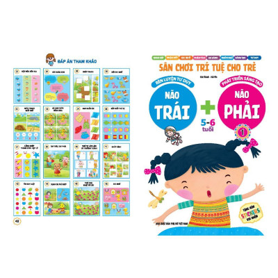 Sách - Sân Chơi Trí Tuệ Cho Trẻ 5 - 6 Tuổi - Não Trái + Não Phải - Quyển 1 - Minh Thắng