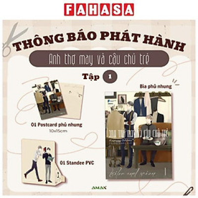 Sách - Anh Thợ May Và Cậu Chủ Trẻ - Tập 1 - Tặng Kèm Bìa Áo Rời Phủ Nhung + Postcard Phủ Nhung + PVC Standee