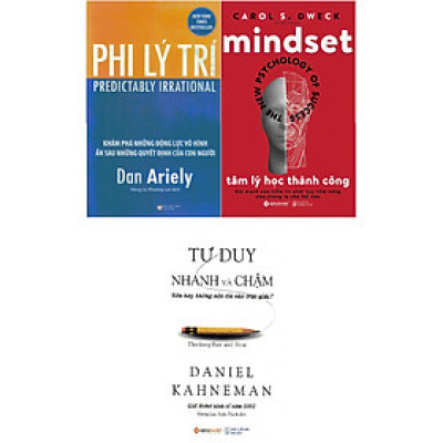 Combo 3 Cuốn Sách Tâm Lý Học Cực Bổ Ích Cho Bạn ( Tư Duy Nhanh Và Chậm + Phi Lý Trí + Tâm Lý Học Thành Công ) Quà Tặng: Cây Viết Kute