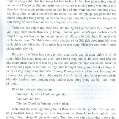 Toán Học Cao Cấp - Tập 3: Chuỗi Và Phương Trình Vi Phân