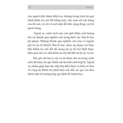 Sách -Tâm lý học tội phạm - Nghệ thuật phát hiện lời nói dối Bizbooks