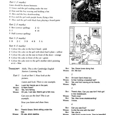 Cambridge English Starters 1 for Revised Exam from 2018 Ans Booklet
