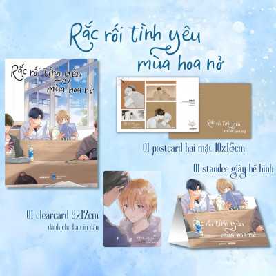Sách - Rắc Rối Tình Yêu Mùa Hoa Nở - Tặng Kèm Postcard Hai Mặt + Standee Giấy Bế Hình + Clearcard