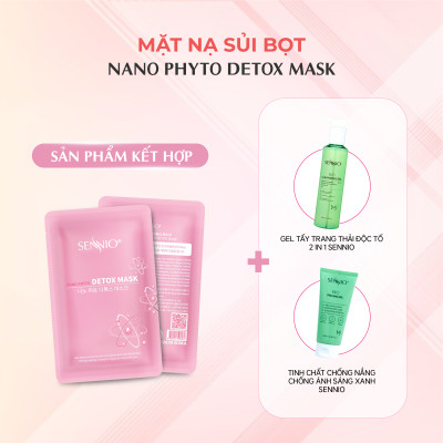 Mặt nạ sủi bọt thải độc Sennio Nano Phyto Detox Mask dưỡng ẩm trắng da gói 5ml SNO 808-48