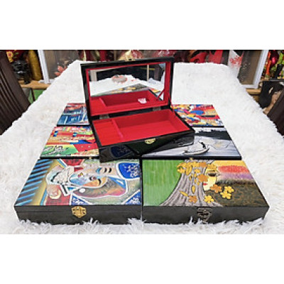 Hộp nữ trang Sơn Mài Cao Cấp Thanh Bình Lê size 14x24x6 cm đựng đồ trang sức, vật dụng nhỏ xinh, trang trí, làm quà tặng ý nghĩa
