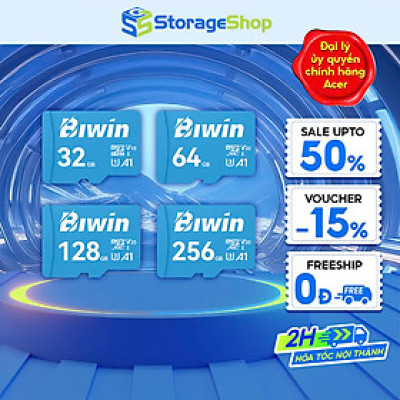 Thẻ nhớ BIWIN MS100 MicroSDXC V30 UHS-I 32GB | 64GB | 128GB tương thích mọi thiết bị Hàng chính hãng BH 3 năm