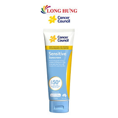 Kem chống nắng cho da nhạy cảm Cancer Council Sensitive Sunscreen SPF50+ - Hàng chính hãng