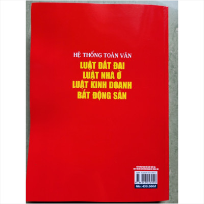 Hệ Thống Toàn Văn Luật Đất Đai 2024 - Luật Nhà Ở 2023 - Luật Kinh Doanh Bất Động Sản 2023