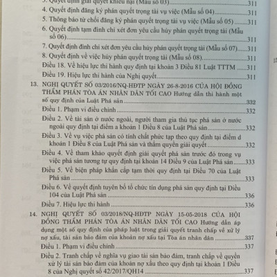 Hệ Thống Các Nghị Quyết Của Hội Đồng Thẩm Phán Tòa Án Nhân Dân Tối Cao Về Hành Chính, Kinh Tế, Thương Mại Và Hôn Nhân Gia Đình Từ Năm 2000 Đến 2023 