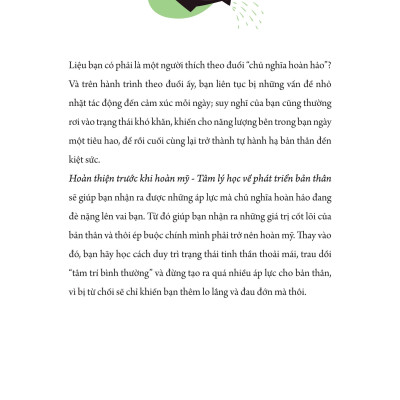 Hoàn Thiện Trước Khi Hoàn Mỹ - Tâm Lý Học Về Phát Triển Bản Thân