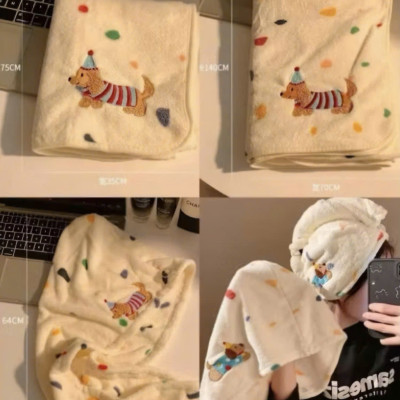 [KoSuyTu] SET 3 KHĂN TẮM HỌA TIẾT CÚN, CHẤM BI SIÊU CUTE – SIÊU MỀM - SIÊU THẤM HÚT