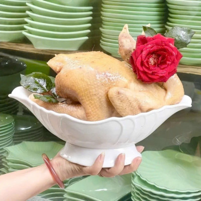 Đĩa thuyền đựng gà ,  đựng hoa quả thắp hương thiết kế sang trọng , tinh sảo 