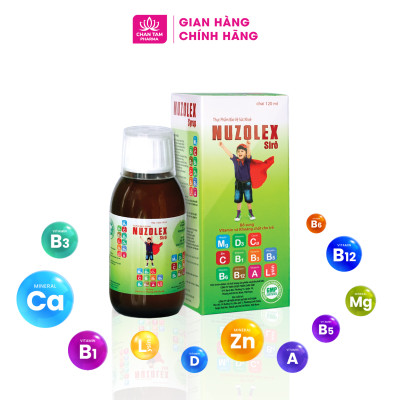 [Chính Hãng] Siro Ăn Ngon Cho Trẻ Nuzolex 120ml - Bổ Sung Vitamin Và Khoáng Chất