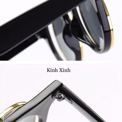 Kính râm cận 2 Tròng 2in1 Lật Nắp Đa Năng Phong Cách Retro 