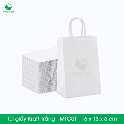 MTG0 MTG0T - 16x13x6 cm - Combo 50 túi giấy Kraft Nhật cao cấp