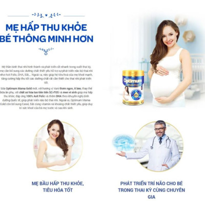 Sữa Bột Vinamilk Optimum Mama Gold - Hộp Thiếc 900g
