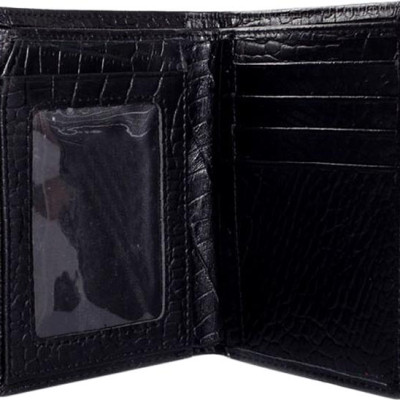 Bộ Ví & Thắt Lưng Nam Vân Cá Sấu Huy Hoàng HT2120-HT4114 (23 x 11,5 cm) - Đen