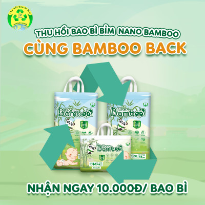 [Chính Hãng][Ảnh Thật] Tã/Bỉm Quần Nano Bamboo sợi tre thiên nhiên size XL (12-17kg)