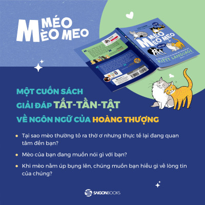Sách - Méo Mèo Meo - Bí Mật Giao Tiếp Từ Cái Vẫy Đuôi Đến Tiếng Grừ Grừ - Tặng Kèm Thẻ Đeo Mica Cá Nhân Hóa + Bộ Sticker Mèo Dễ Thương