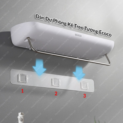 Miếng Dán Kệ Kem Đánh Răng OENON Ecoco Mũi Tên Bộ Nhả Kem Tự Động 3 4 Cốc Kệ Nhà Tắm Treo Tường