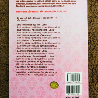 GIÁO TRÌNH TƯ TƯỞNG HỒ CHÍ MINH (DÀNH CHO BẬC ĐẠI HỌC HỆ KHÔNG CHUYÊN LÝ LUẬN CHÍNH TRỊ)