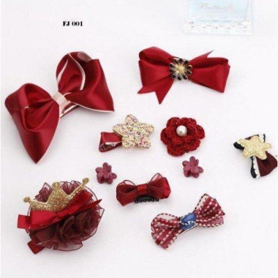 Hộp 10 Phụ Kiện Kẹp Tóc Băng Đô Cho Bé Gái Nhiều Màu Sắc