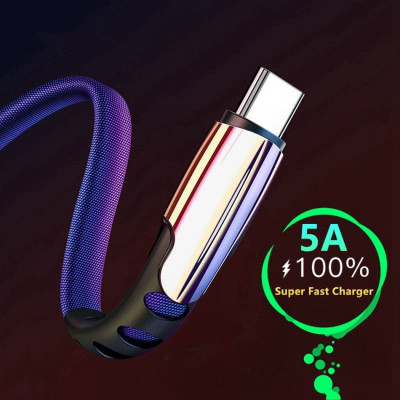 Dây cáp sạc siêu nhanh 5A kết nối cổng Micro USB/Type-C /Light ning IOS tùy chọn cho iPhone IOS Android - miếng lót chuột