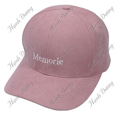 Mũ lưỡi trai nhung thêu chữ Memorie nón kết nhung phong cách UIzzang form unisex nam nữ thời trang