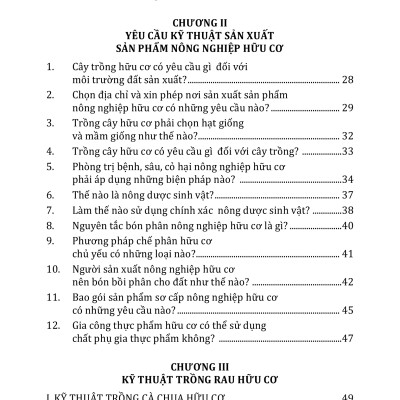 Nông Nghiệp Xanh, Sạch - Kỹ Thuật Trồng Rau, Củ, Quả Hữu Cơ